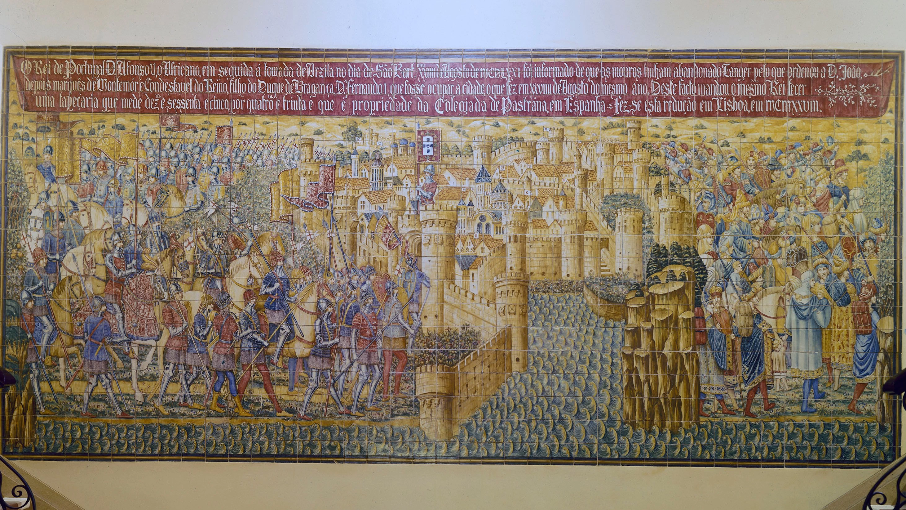 Riproduzione dell'arazzo di Pastrana, L'occupazione di Tangeri
